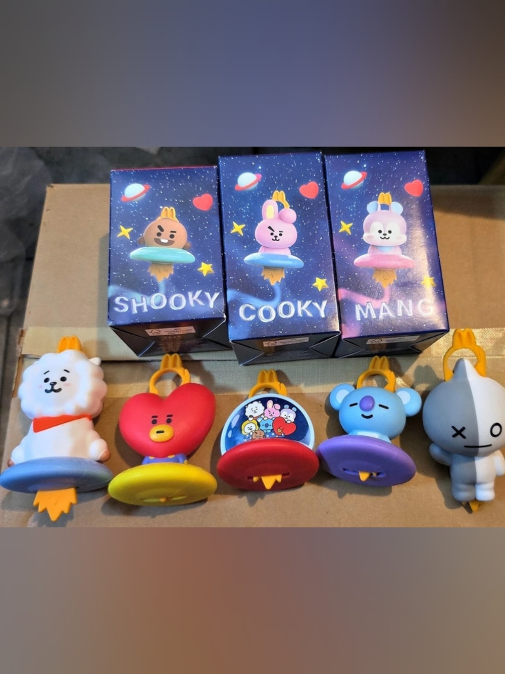 McDonald's BT21 Happy Meal Toy Character Plush Set Blue & Pink